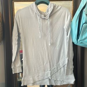 Light Blue pullover top with hood